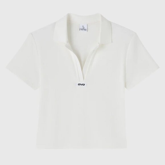 OVO White Euro Terry Cloth Short Sleeve Collared Polo Shirt - Sz S - Picture 1 of 13